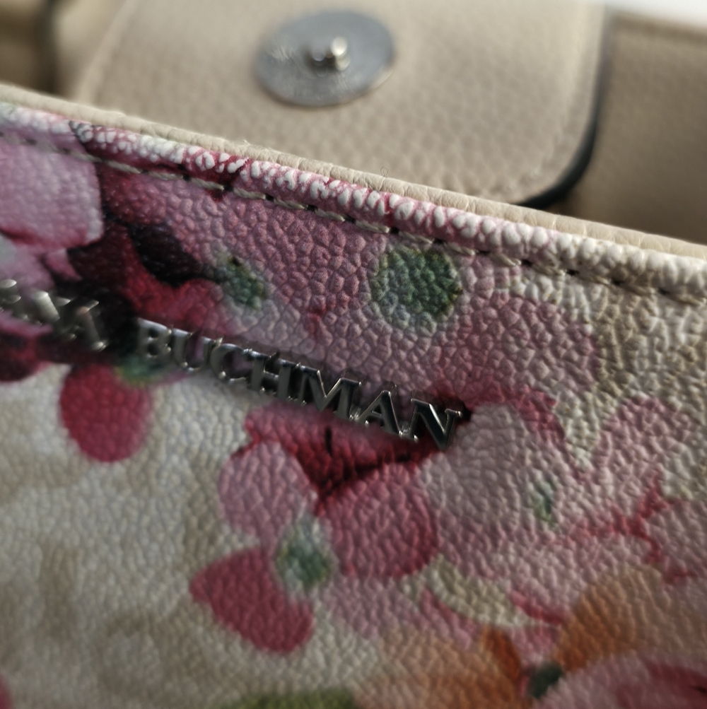 ๐ธ Dana Buchman Floral Pink & Cream Chain Tote ๐ท Dainty Feminine Aesthetic ๐ธ - Picture 6 of 16